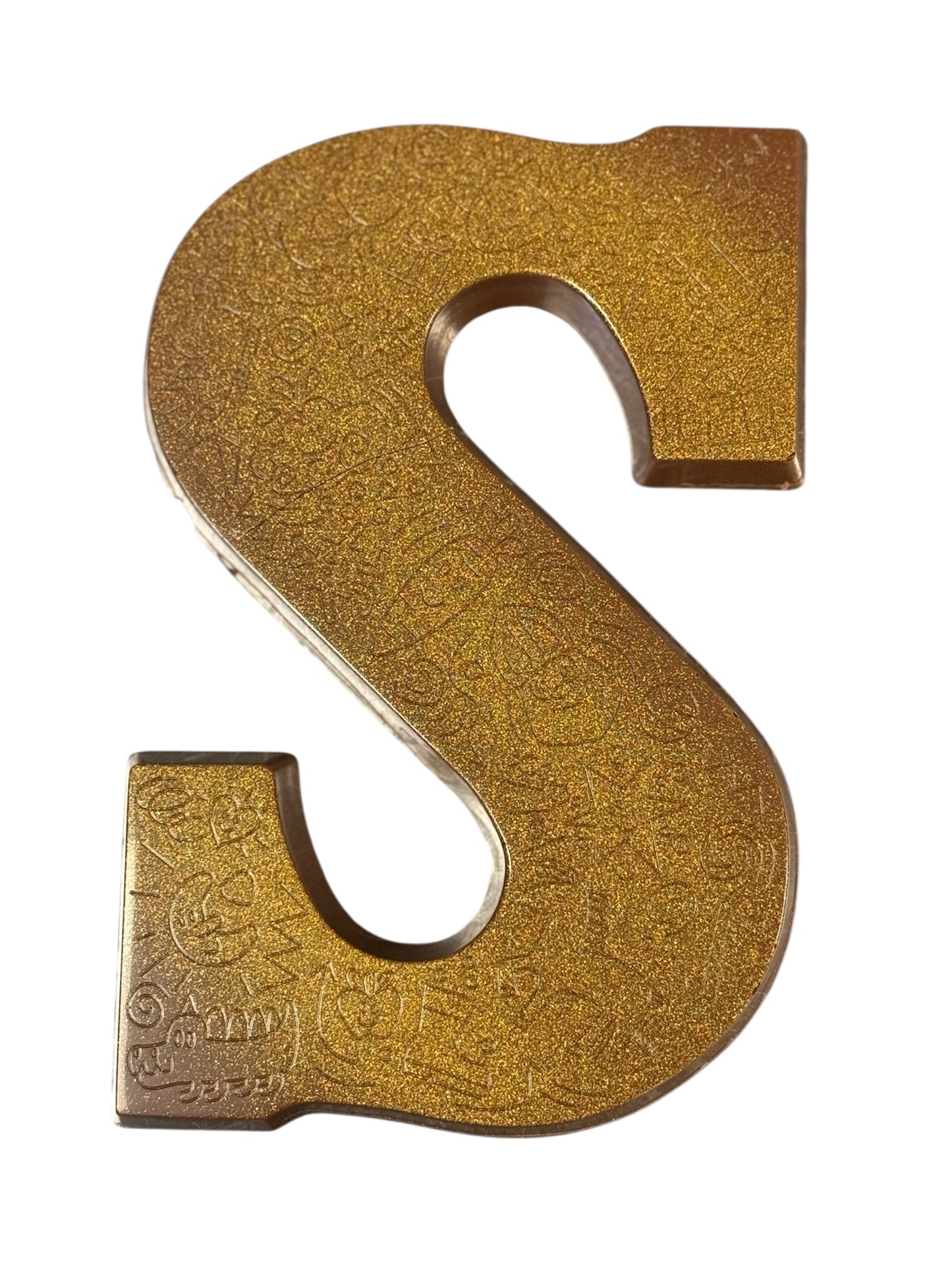 Handmade Dubai Gold Chocolate Letter S – Pistachio-Kadayif – 200g Luxury Giftbox
