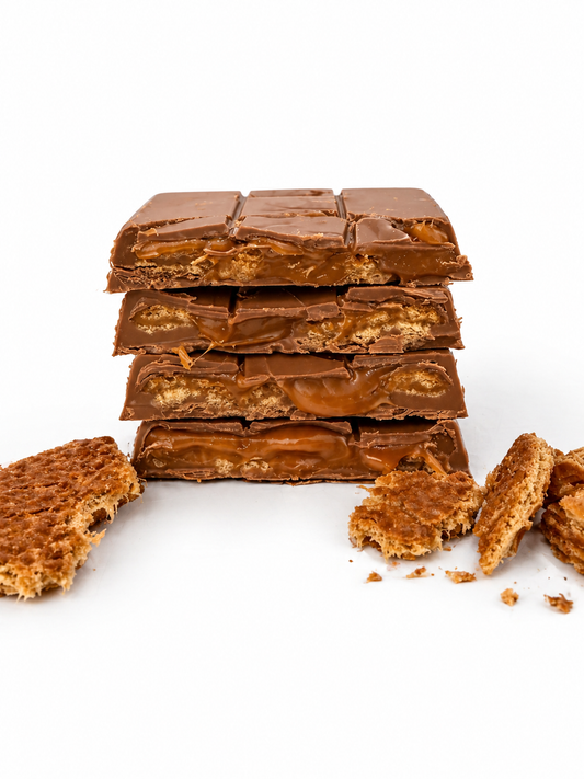 Dutch syrup waffle & Caramel filling - Milk chocolate - 100 Grams