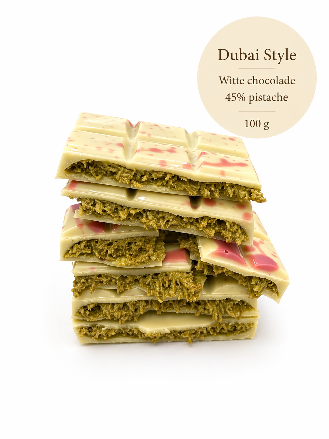 Dubai Pistachio Chocolate Bar White - 100 grams