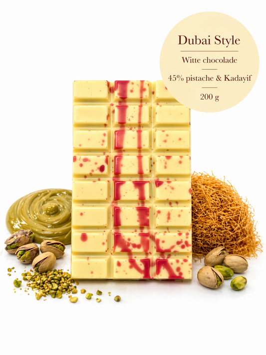 Dubai Pistachio Chocolate Bar White - 200 grams