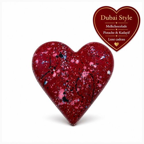 Liefdeshart Rood - Dubai style Pistache & Kadayif