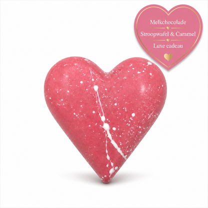 Liefdeshart roze - Stroopwafel & Karamel