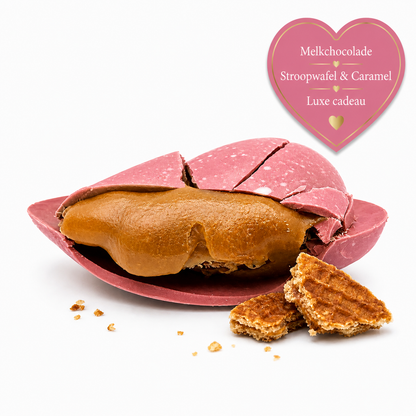 Liefdeshart roze - Stroopwafel & Karamel